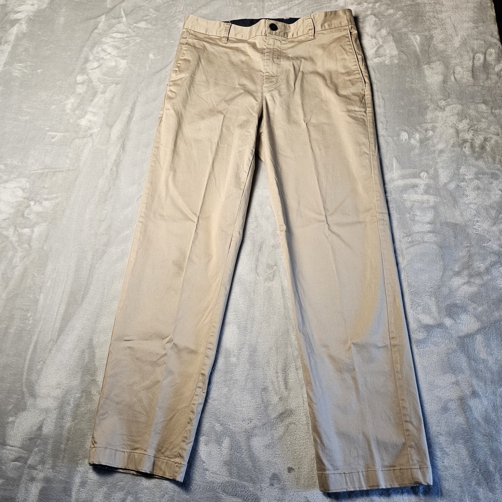 THE‎ SAVILE ROW COMPANY Chino Pants Mens 32x30 Khaki Cotton Flat Front Casual